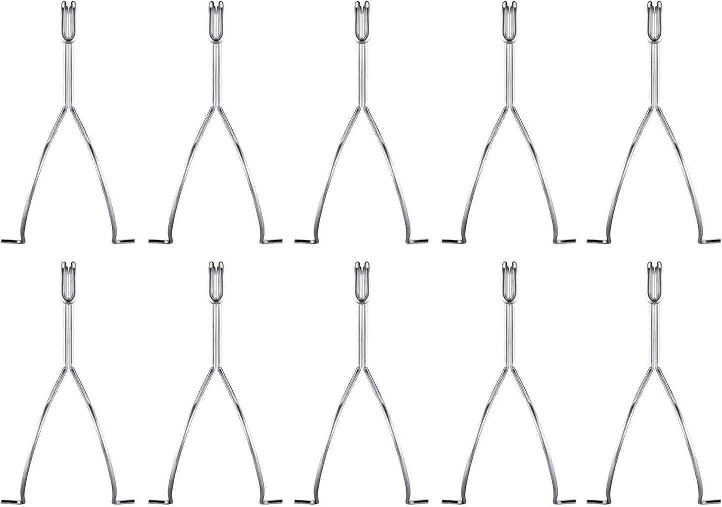 Genérico Lot de 10 crochets suspendus en acier inoxydable pour peinture de portes d'armoire