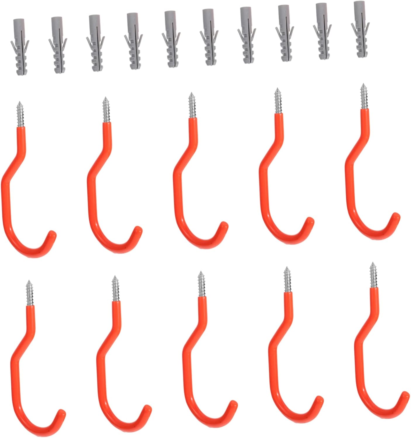 Angoily 10pièces Lot de Crochets Muraux pour Vélo Support Exposition Rangement à Visser sur Plâtre