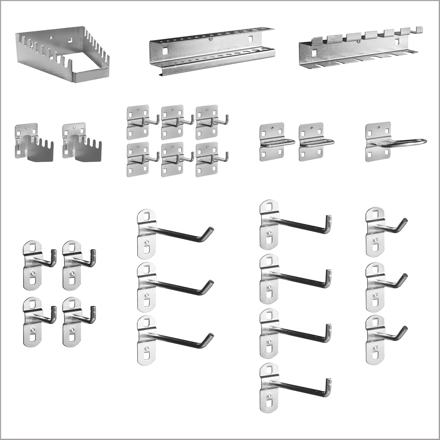 Güde 40768 Lot de 28 porte-outils Argenté, 200 mm x 75 mm x 190 mm