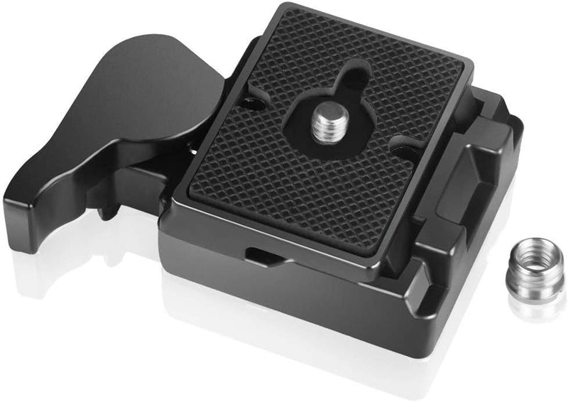 UTEBIT Plateau Rapide pour Appareil Photo 323 Plateau Rapide Pince Trepied Clamp Adaptateur Quick Release QR Adaptateur Compatible pour Le Système Manfrotto 323 RC2，Appareil Photo