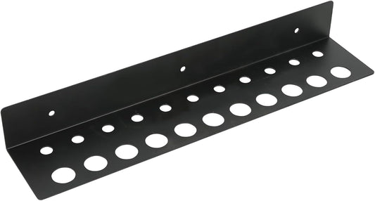 Porte-tournevis, support de pinces, porte-outils, construction en acier robuste, montage mural, design peu encombrant, pour organisation de garage, établi, 40 x 8 x 5 cm, noir 1 pièce
