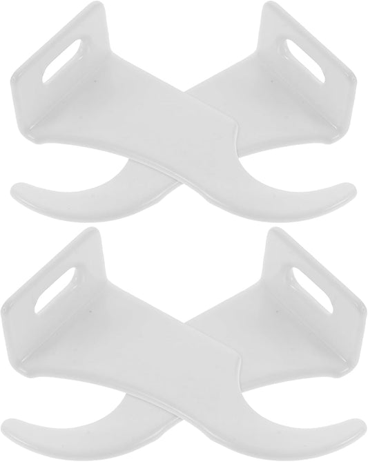 Housoutil Lot de 4 Crochets de Radiateur en Acier et Aluminium Supports Robustes de Fixation Réutilisables pour Radiateurs Installation Rapide Adaptés aux Systèmes de Chauffage
