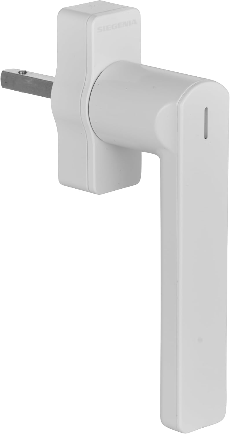 SIEGENIA Smart Window Handle Gen 2 Security White - Compatible with Matter for Integration into Smart Home Networks with Status Monitoring