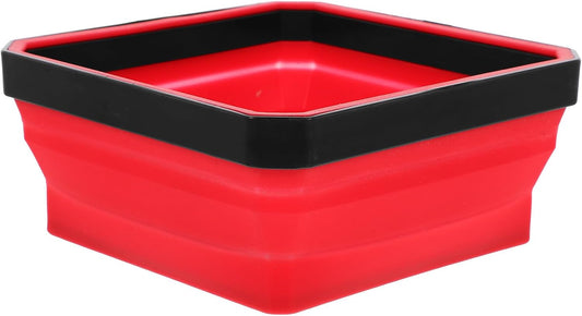 Healeved Bol Magnétique Pliable en Silicone Rouge Plateau Multifonction Portable Aimant Puissant pour Rangement D'outils et Petites Pièces