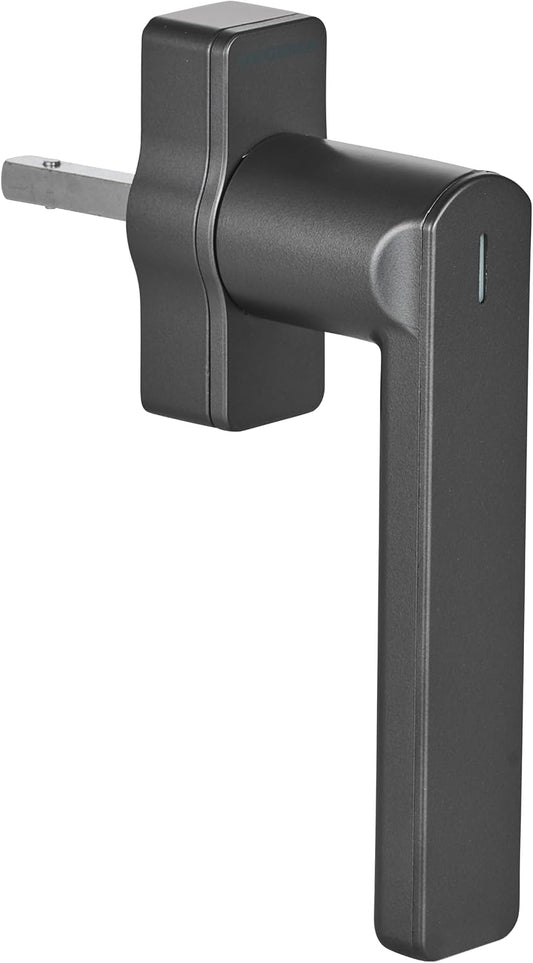 Poignée de fenêtre SIEGENIA intelligente gén. 2 anthracite de sécurité – compatible avec Matter pour l'intégration dans les réseaux Smart Home avec surveillance d’état