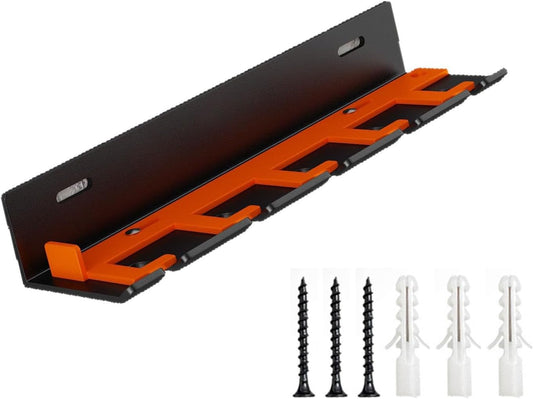 Porte-outils mural en métal résistant à la rouille avec 5 emplacements