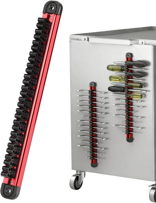 Porte-tournevis magnétique – Porte-clé en aluminium – Porte-outils – Pour la maison, la cuisine, le garage, la cave, la salle de réparation, l'établi