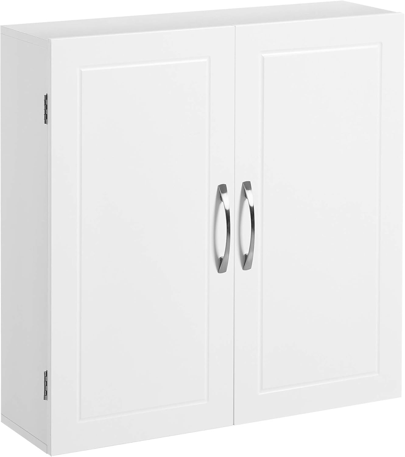 VASAGLE Armoire Murale pour Salle de Bain, Placard de Rangement Mural pour Salle de Bain, 18 x 60 x 60 cm, Armoire à Pharmacie avec Étagères Réglables, Blanc Nuage BBC320W01