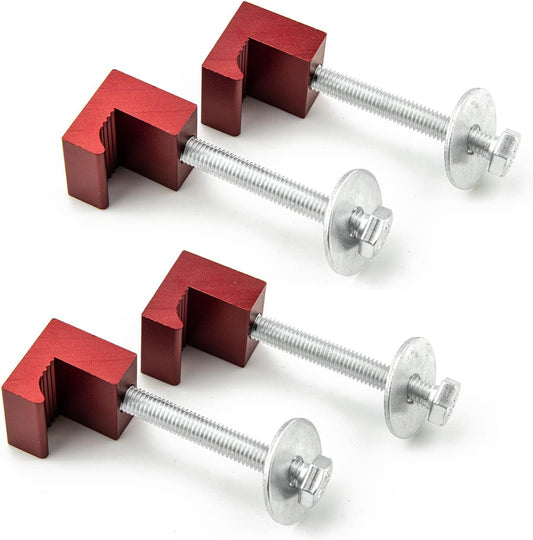 Lot de 4 crochets en J en aluminium pour boîte à outils