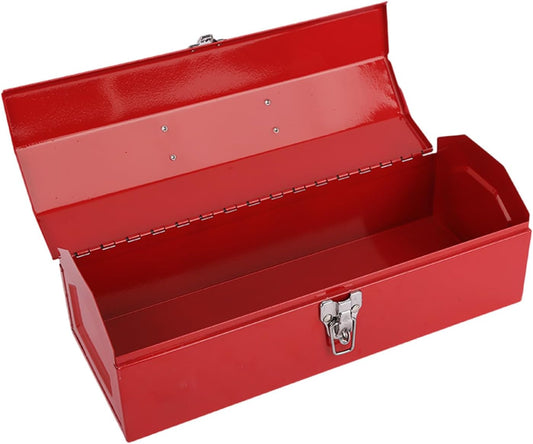 Boîte à outils robuste rouge avec poignée portable pour voiture et maison
