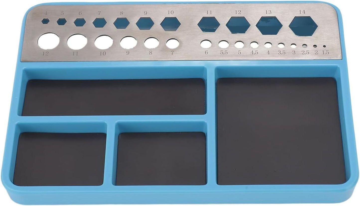 Plateau Vis À Écrou Magnétique Multifonctionnel Professionnel Avec Trous Ronds Pour Les Outils Réparation Voitures Téléphoniques