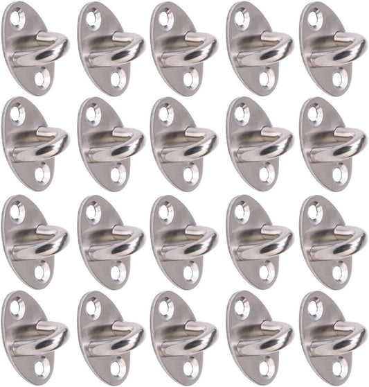 Ciieeo Crochet à Anneau Fixe en Acier Inoxydable 20pcs, Robuste et Multifonctionnel, Support de Charge Élevé pour Organisation et Gain de Place, Style Simple et Généreux