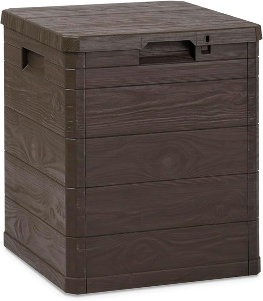 Toomax Coffre Woody's - 90 litres - Boîte d'extérieur - Marron