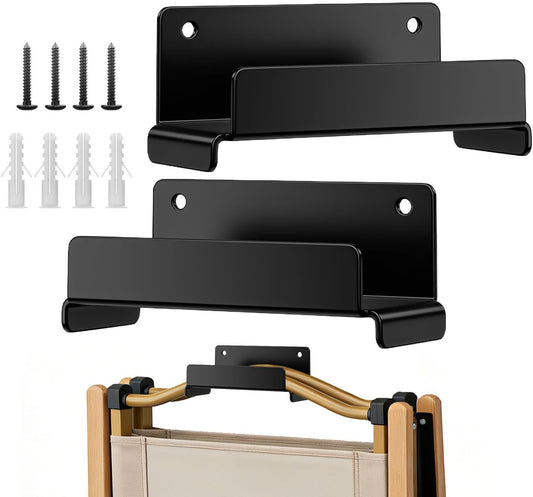 Support d'échelle en acier, organisateur mural stable, crochet de 30,5 x 20,3 cm avec construction robuste, moderne pour cadre stable, porte-outils de garage, design minimaliste renforcé