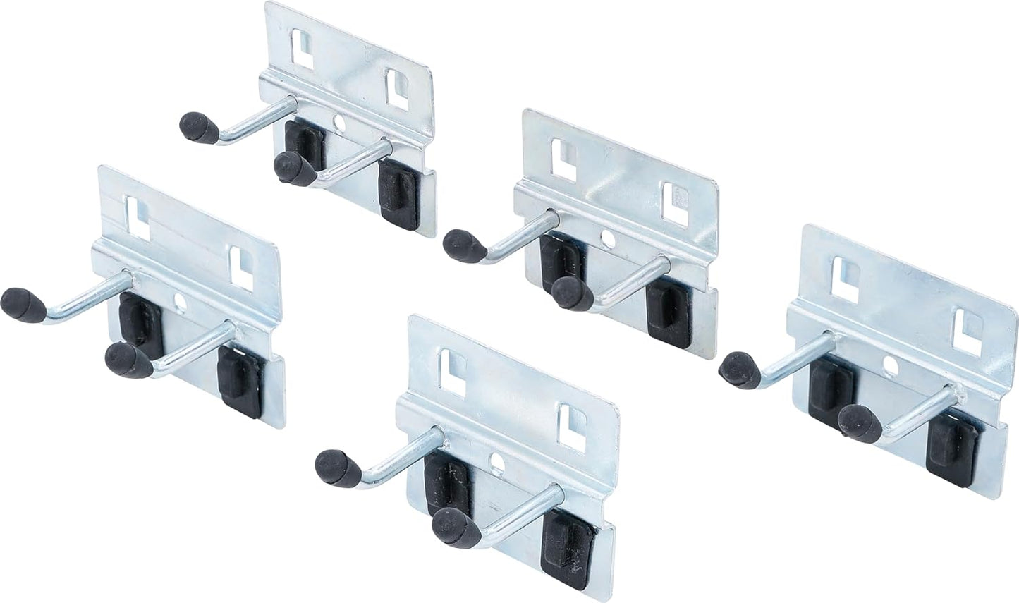 BGS 80197 | Jeu de crochets doubles | 40 mm | pour système mural | 5 pcs.