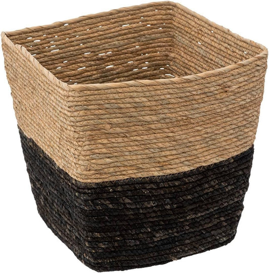 Five - Boîte de Rangement tressée Bicolore Noir 31 x 31 cm