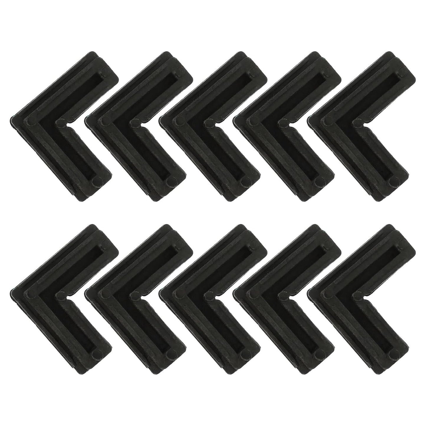 Gatuida Coins de Cadre D'écran en Plastique 10 Pièces, Support D'angle Fixe 90° pour Moustiquaires et Portes, Équerres Robustes et Pratiques pour Installation Facile en Quincaillerie